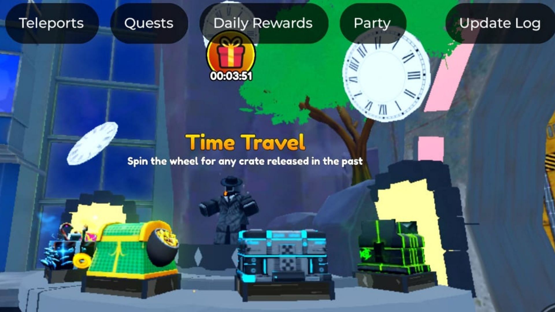 The newly-added Time Travel mechanic (Image via Roblox)